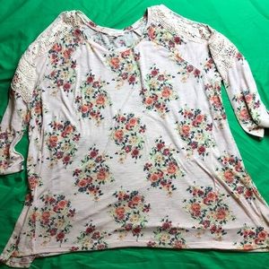 Cold Shoulder Flower top